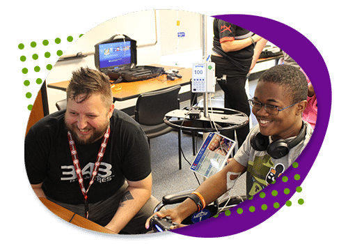 able-gamers-stack-fundraising Two guys playing video games