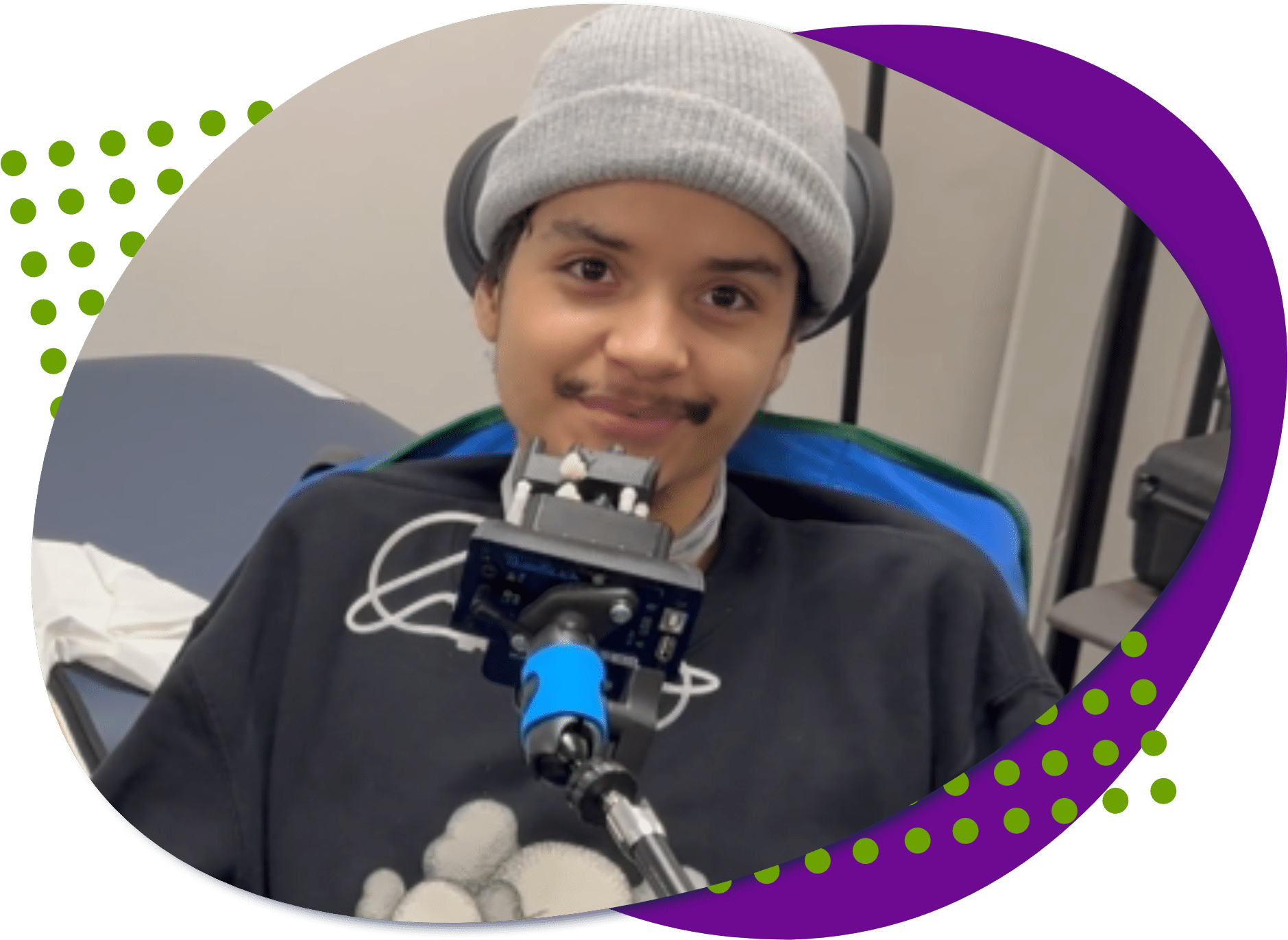 Andy stack pic Andy with his quadstick