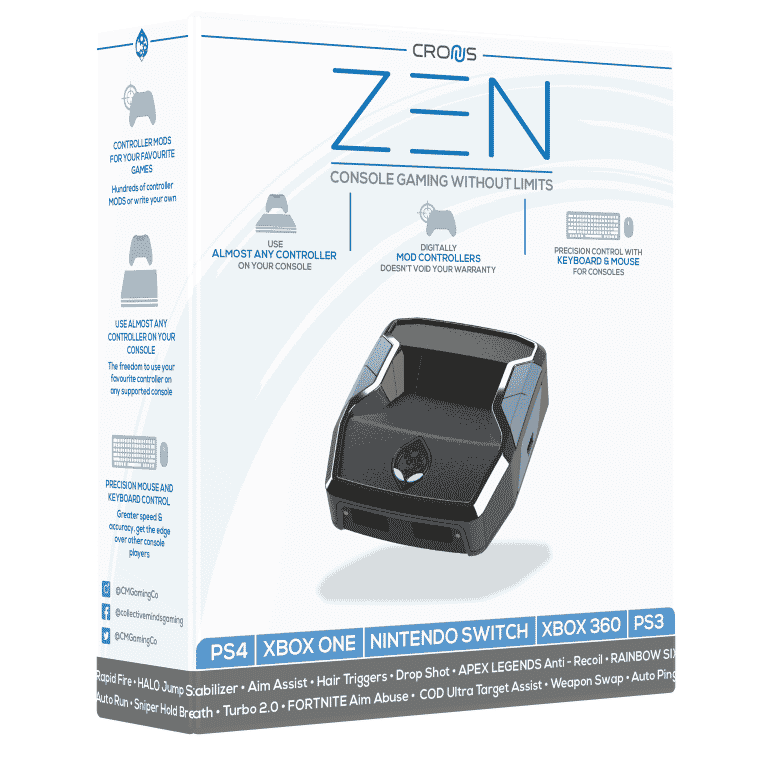 The packaging box of a Cronus Zen.