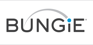 Bungie Logo. Bungie with a swoop over it.